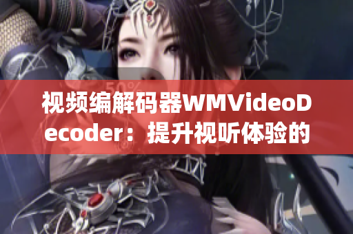 視頻編解碼器WMVideoDecoder：提升視聽體驗的必備利器(1)