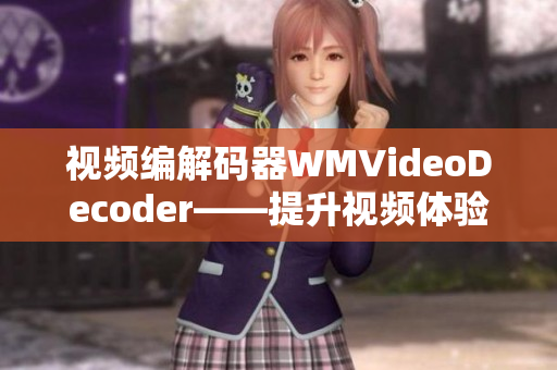 視頻編解碼器WMVideoDecoder——提升視頻體驗(yàn)的關(guān)鍵