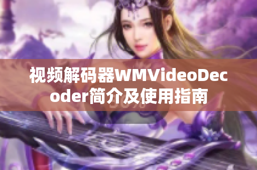 視頻解碼器WMVideoDecoder簡(jiǎn)介及使用指南