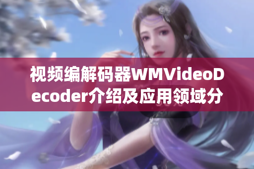 視頻編解碼器WMVideoDecoder介紹及應用領域分析(1)