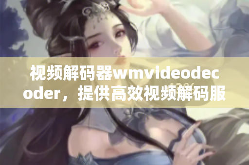 視頻解碼器wmvideodecoder，提供高效視頻解碼服務(wù)