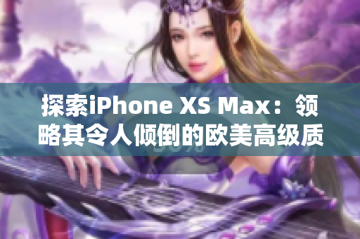 探索iPhone XS Max：領略其令人傾倒的歐美高級質感