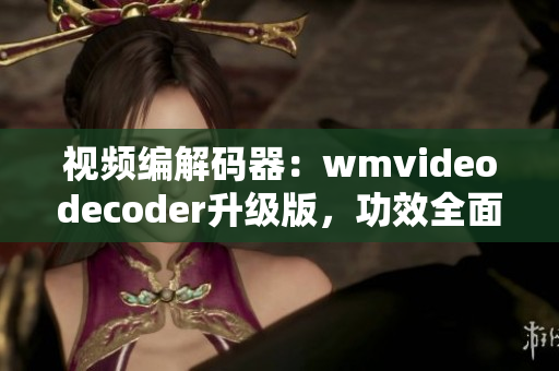 視頻編解碼器：wmvideodecoder升級版，功效全面提升