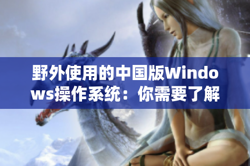 野外使用的中國版Windows操作系統(tǒng)：你需要了解的所有內(nèi)容