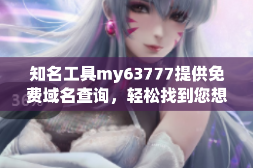 知名工具my63777提供免費域名查詢，輕松找到您想要的域名！