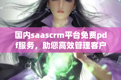 國內(nèi)saascrm平臺免費pdf服務(wù)，助您高效管理客戶關(guān)系(1)