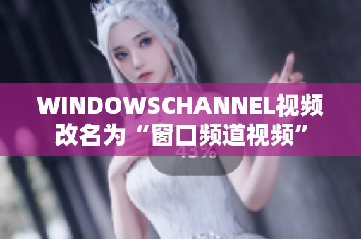 WINDOWSCHANNEL視頻改名為“窗口頻道視頻”