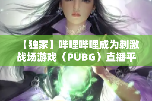 【獨(dú)家】嗶哩嗶哩成為刺激戰(zhàn)場(chǎng)游戲（PUBG）直播平臺(tái)