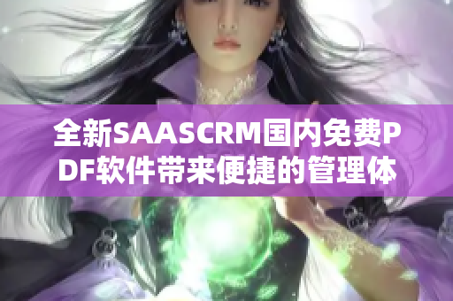 全新SAASCRM國(guó)內(nèi)免費(fèi)PDF軟件帶來(lái)便捷的管理體驗(yàn)