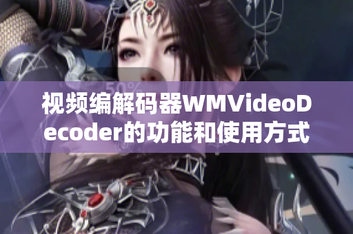 視頻編解碼器WMVideoDecoder的功能和使用方式