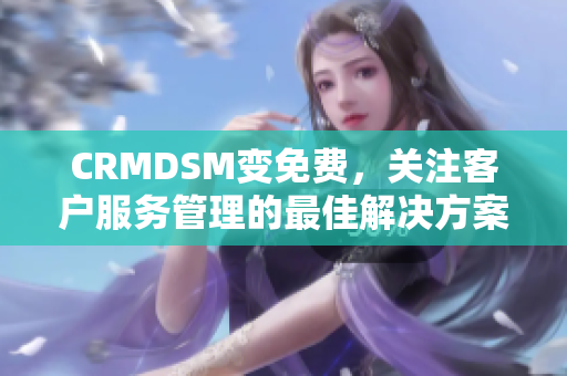 CRMDSM變免費(fèi)，關(guān)注客戶服務(wù)管理的最佳解決方案