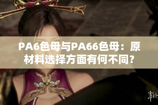 PA6色母與PA66色母：原材料選擇方面有何不同？