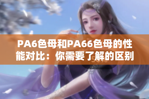 PA6色母和PA66色母的性能對比：你需要了解的區(qū)別